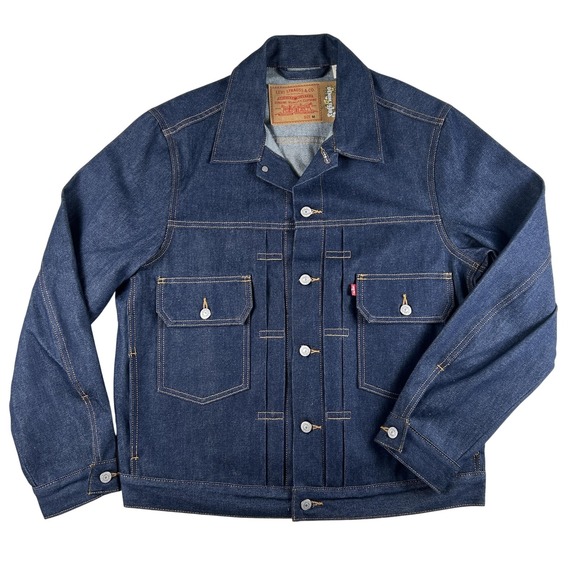 Levi's Denim Tears Jacket Mens Medium Dark Wash Denim Trucker Big E Type 2 II